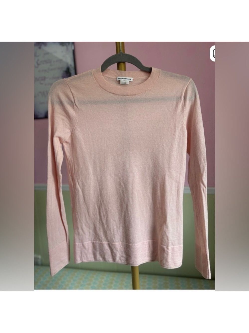 (Pink)Club Monaco. Merino crew neck. Soft pink. S